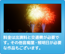 出演料と交通費が必要です。